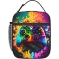 thumbnail image 2 of Camo Camouflage Black And Grey Insulated Lunch Bag Portable Reusable Zipper Lunch Box For Men Women Work Picnic Travel Camping, 2 of 6