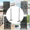 thumbnail image 2 of Bokknpoz Privacy Screen Stands and Holder - Decorative Outdoor Fence Frame, Black, 6.2ft, 2 of 9