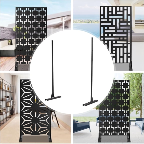 Miumaeov Outdoor Privacy Screen,Decorative Outdoor Privacy Screen Panels Stand Metal Privacy Screen Privacy Fence Panels for Outside Lawn Garden