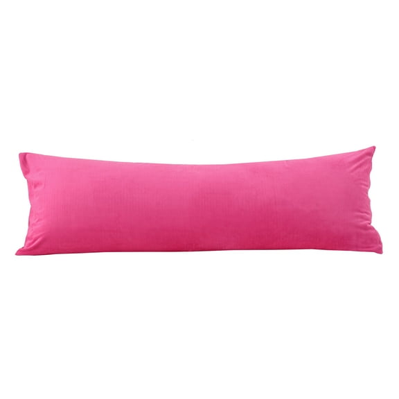 Yanhomy Body Pillow Cover Long Pillow Pillowcase 20 X 54 inches Soft Solid Velvet Case with Hidden Zipper Closure (Pink)