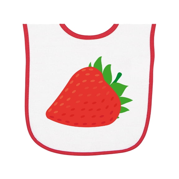 Inktastic Strawberry Fruit Baby Terry Cloth Bib