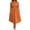01 Orange, variant on Bohemian Wedding Guests Dress for Women Summer Floral Print Cross Front A-Line Swing Midi Dresses with Pockets
