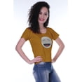 thumbnail image 2 of Moomaya T-shirt à Manches Courtes pour Femmes avec Col Rond, Écusson à Paillettes, Coupe Décontractée - W2, 2 of 7