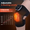 thumbnail image 2 of Cordless Heated Knee Brace Vibration Rechargeable Heated Knee Massager for Knee Elbow Shoulder, 5 Heating Levels, 3 Massage Modes, Black, 2 of 7