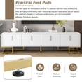 thumbnail image 6 of TV Stand Entertainment Center For 80+ Inch TV, Modern Geometric Multi-functional TV Stand With Storage Cabinets, For Home Living Room Office, 6 of 9