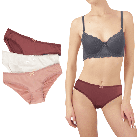 Set De 3 Calzones Bikini Básicos Sexybox Mod. 16613 Talla mediana SexyBox Bikini 16613