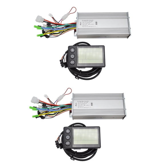 2X Controlador 1000W Funciona con Controlador de Pantalla S866 36V - 60V para Motor de Bicicleta Eléctrica 1000W