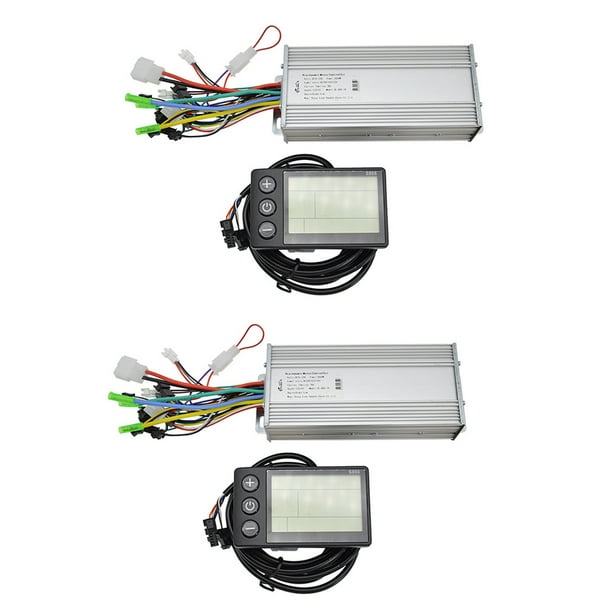 2X Controlador 1000W Funciona con Controlador de Pantalla S866 36V - 60V para Motor de Bicicleta Eléctrica 1000W