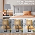 thumbnail image 4 of Set of 2 Touch Table Lamps,3 Way Dimmable with 2 USB Ports, 4 of 10
