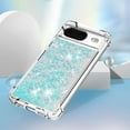 thumbnail image 5 of Compatible with Google Pixel 8 Liquid Case Glitter Cute Clear Phone Case Shiny Floating Quicksand Shockproof Protective Bumper Soft TPU Girly Women Case for Google Pixel 8 5G Star Blue YB, 5 of 14