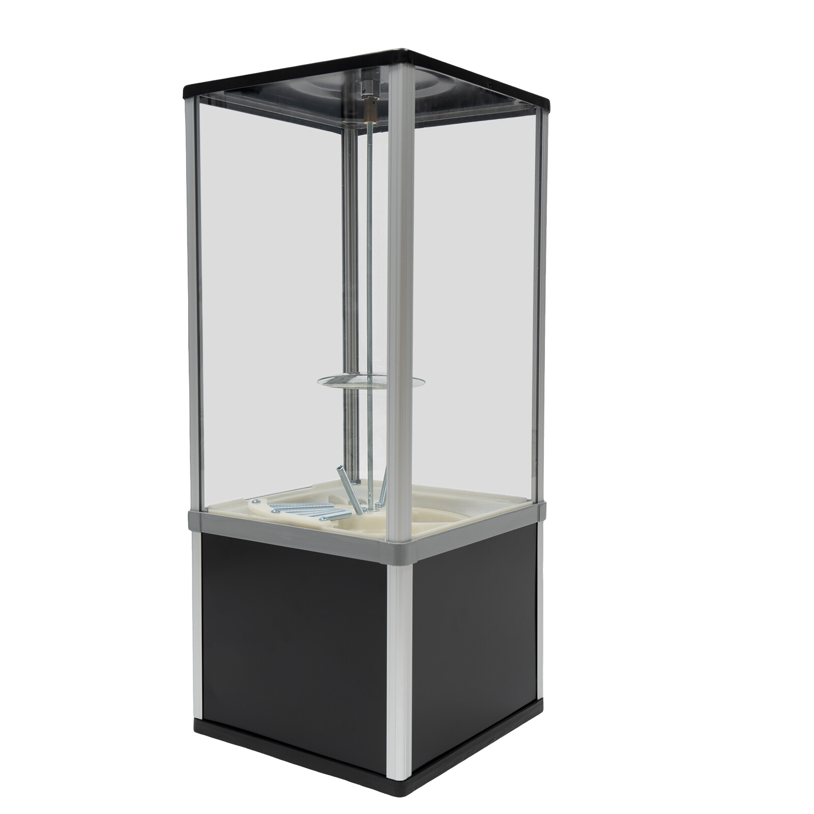 Vending Machine, Commercial Toy Candy Capsule Vending Machine, Classic Gumball Machine, 4x25 Dual Side Coin Operators Prize Machine Dispenser Candy Machine for Gaming Store, with Keys (Black)