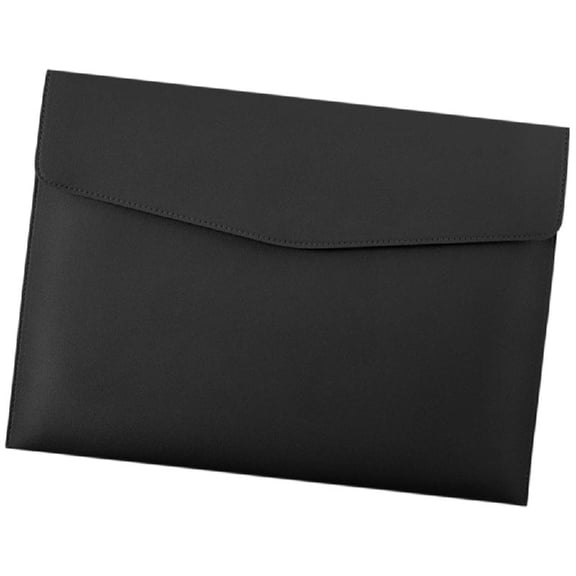Leather Folder Water Document Organiser Carrying Case With Button Closure For School Office Travel