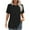 Black, variant on Plebaso Women's Summer Tops Eyelet Short Sleeve Casual Tunic Shirts Loose Dressy Blouses Basic Tee
