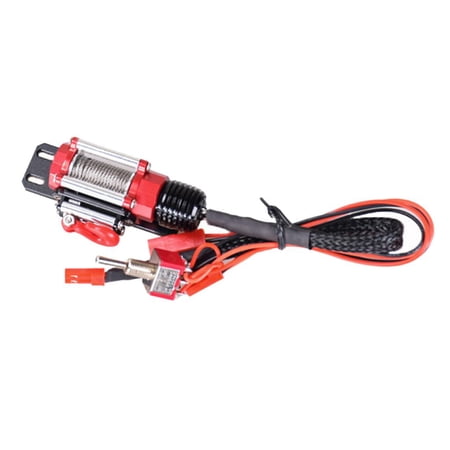 RC Winch Control Unit Switch with Wire Retractor for 1/10 D90 -4 RC Car