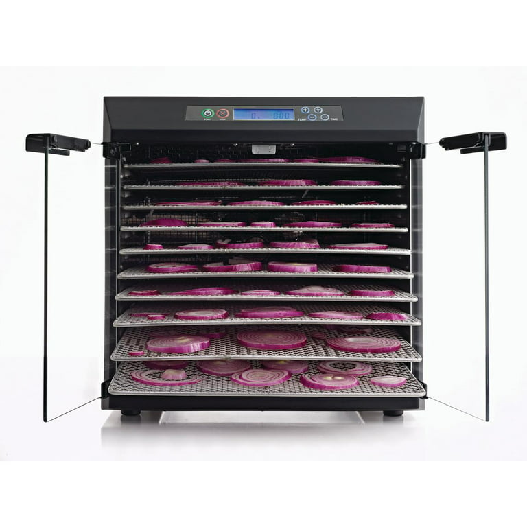Proctor Silex Commercial 78450 Food Dehydrator 10 Trays 1200 Watts Digital Timer and Controls Stainless Steel NSF Approved