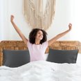 thumbnail image 4 of Funda de Almohada de 100% Algodón, Juego de 2 Suaves Transpirables Fundas Almohada con Cierre de Sobre, Fundas para Almohada para Dormitorio Hotel Moderno - Gris Oscuro, 51x91cm, 4 of 6