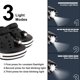 thumbnail image 2 of 2-pack 3-läges LED-ficklampa Campingtillbehör Ljus Varar 145 Timmar Vattentät Skodekoration Croc Huvudlampa (Svart), 2 of 5
