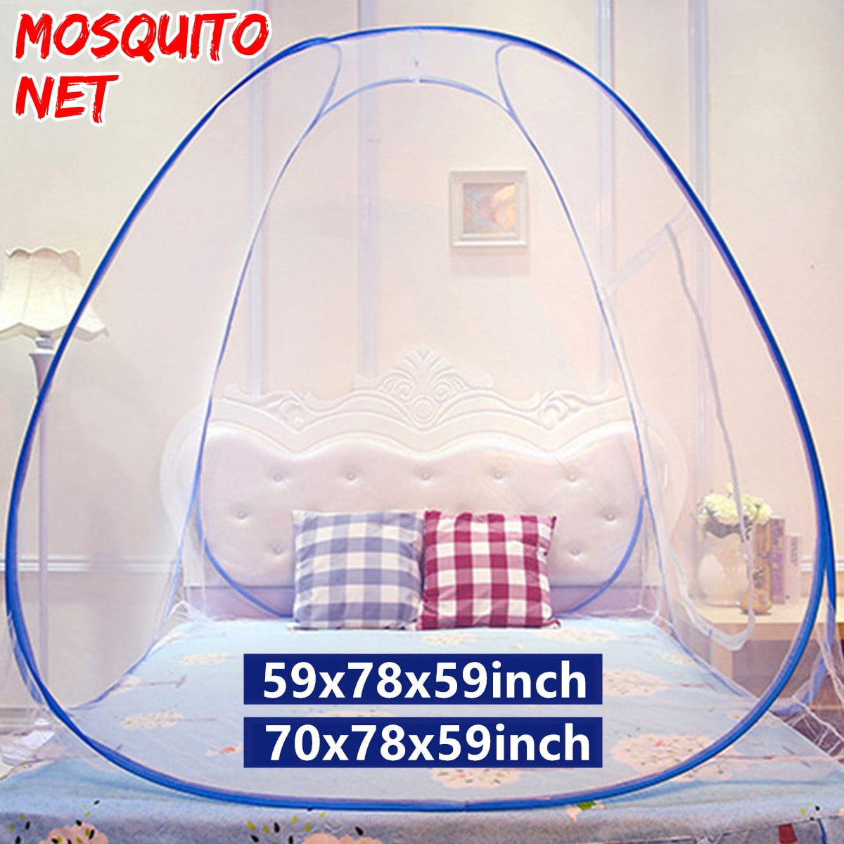 PopingUp Mosquito Net Tent Canopy for Twin Beds, Crib Netting, Self