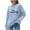 Light Blue, variant on Aboser Yes,I'm Still Cold Me 24:7 Women's Sweaters Cozy Ribbed Knit Sweater Plus Size Long Sleeve Pullover Going Out Tops Loose Round Neck Knitwear
