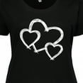 thumbnail image 4 of Inktastic Three White Hearts Women's Plus Size T-Shirt, 4 of 5