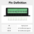 thumbnail image 3 of USB To 4CH RS485 Converter, 4CH Transient Voltage Suppressor 1200bps To 460800bps USB To RS485 Converter Adapter  for System, 3 of 8