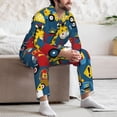 thumbnail image 7 of Honeii Vehicles Cartoon with Funny Drivers Pattern Mens Pajamas Set,2pcs Men's Lounge Long Sleeve Sleep Shirt and Pajama Bottoms Sleepwear Set,Mens Pjs Sets-Large, 7 of 7