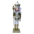 thumbnail image 2 of 2pcs Wooden Nutcracker Soldier Figurine Photography Props Collectible Party Favors Gift 30cm Christmas Sculpture for Themed Party Holiday C, 2 of 8
