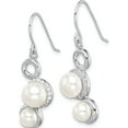thumbnail image 2 of Sterling Silver Rhod-Plat 5-6 And 7-8mm White Button Fwc Pearl Cz Earrings (31.5 X 10.25) Made In China qe15415, 2 of 5