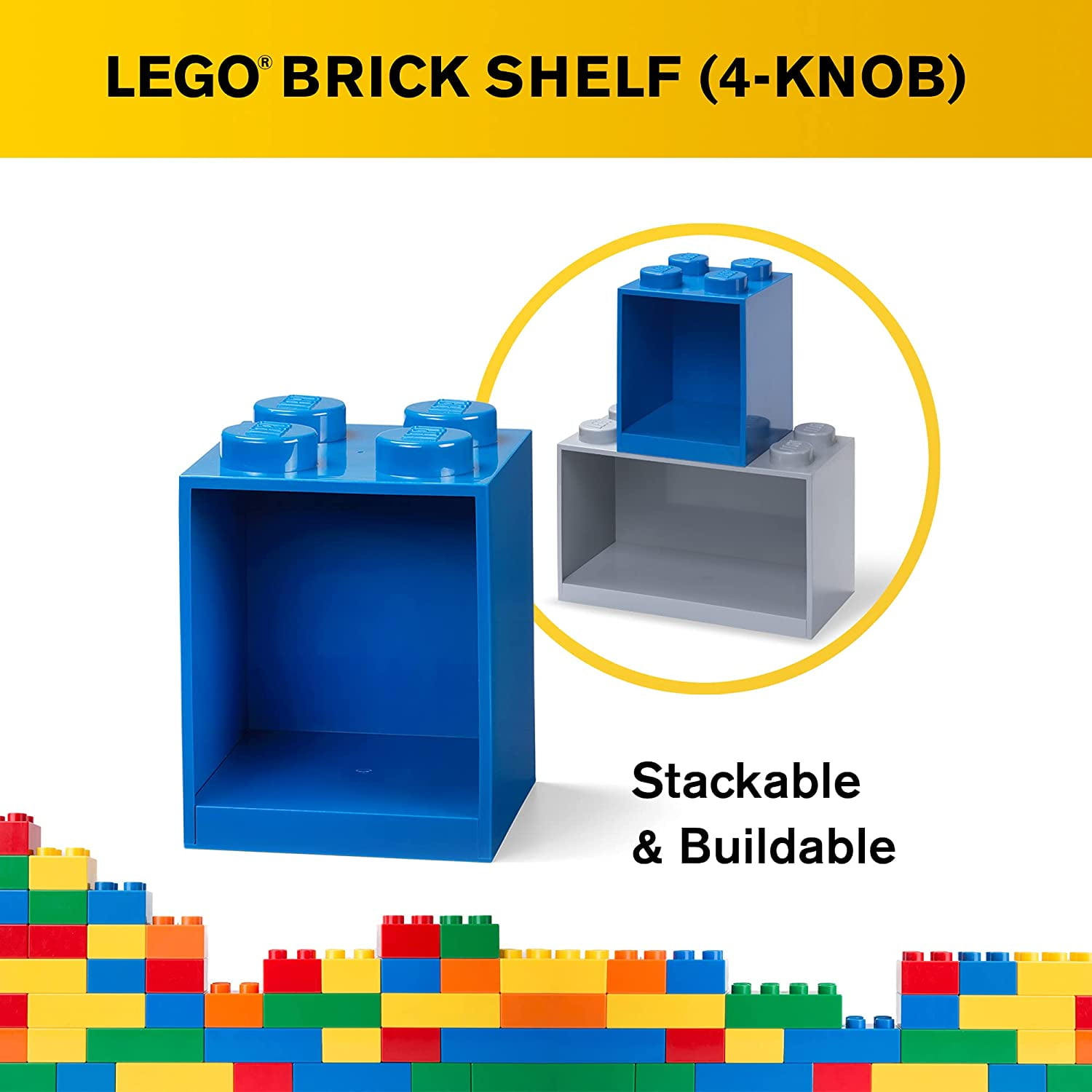 LEGO Storage Products: 41141731 4-Stud Brick Shelf Blue