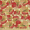 thumbnail image 2 of Vintage Sofa Upholstery Fabric by the Yard, Floral Theme Abstract Fantasy Wrapping Flower Texture Image, Decorative Fabric for DIY and Home Accents, Scarlet Apricot by Ambesonne, 2 of 5