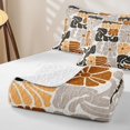 thumbnail image 4 of Homewish Gray Brown Boho Twin Quilt Set,Vintage Daisy Floral Twin Coverlet Set,2 Pieces, 4 of 7