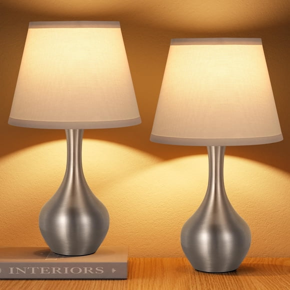 Conjunto de 2 Lámparas de Mesa Touch Seealle Plata Regulables