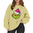 thumbnail image 2 of Ugly Christmas Sweatshirt Women Funny Long Sleeve Christmas Tree Graphic Funny Cute Xmas Crewneck Pullover Khaki XXL, 2 of 5