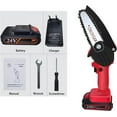 thumbnail image 2 of Mini Tronçonneuse Électrique 24V au Lithium Rechargeable Sans Fil pour le Travail du Bois, la Coupe et l'Élagage, Outil pour Jardin (Rouge), 2 of 5