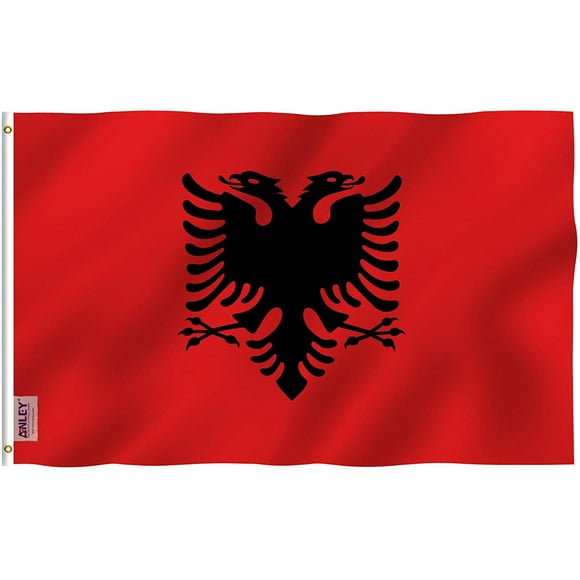 ANLEY Fly Breeze 3x5 Foot Albania Flag - Albanian National Flags Polyester
