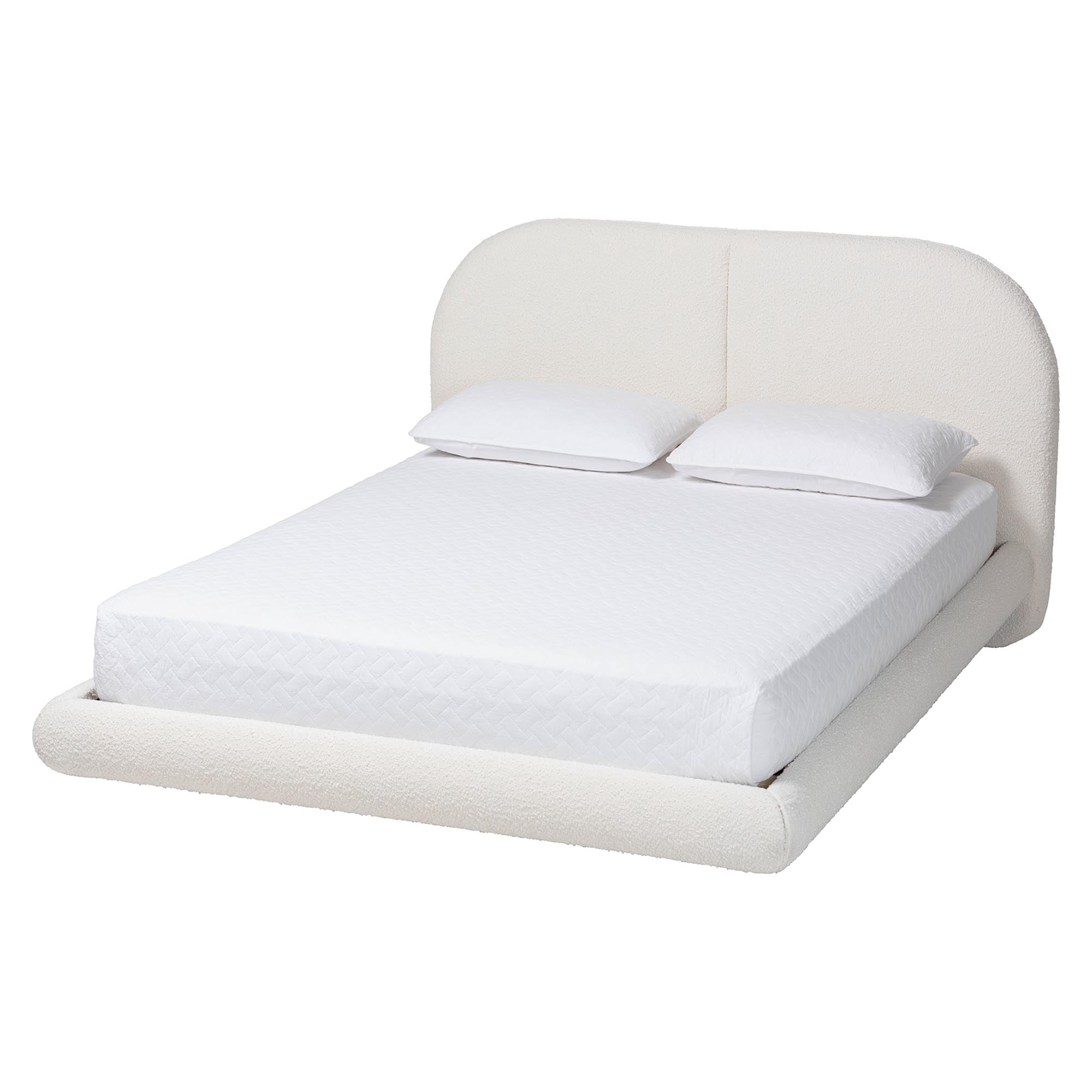 Baxton Studio Cachet Modern Floating Bed, Queen, Cream