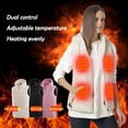 thumbnail image 3 of Heated Vest Womens Fast Warm Up Two Control 11 Heat Zones Smart Warming Hooded Sleeveless Zip Up Jacket Layer Heated Vest Regular Fit Oversized Vests for Women, 3 of 8