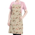 thumbnail image 5 of Cute Hedgehog Pattern Apron-Garden Aprons for Women with Pockets-Cotton Linen Waterproof Kitchen Cooking Gardening Aprons Adjustable for Kitchen,Cooking,BBQ and Salon 33x27 Inch, 5 of 7