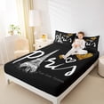 thumbnail image 4 of Homewish Romantic France Paris Bed Sheets,Eiffel Tower King Sheets,Cartoon Heart Print Sheet Set For Girls Kids,4 Pieces, 4 of 7