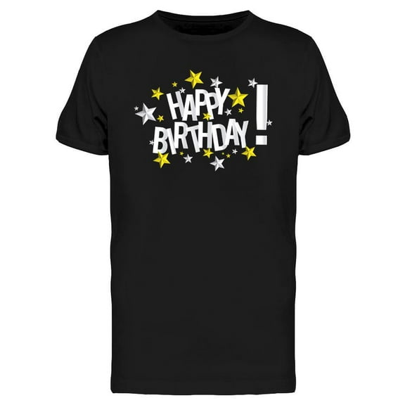 Happy Birthday Stars! T-Shirt Men -Image by Shutterstock, Male Small