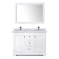 thumbnail image 4 of Wyndham Collection 48" Square Sinks Wood Double Bathroom Vanity in White, 4 of 7