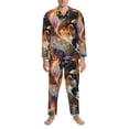 thumbnail image 2 of Balery Abstract Lion Painting Pijama para Hombre de Dos Piezas con Manga Larga, Conjunto de Dormir y Descanso Suave con Bolsillos-X-Large, 2 of 5