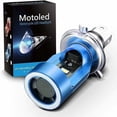 thumbnail image 1 of Bombilla LED H4 con ojos de ángel, HS1 6400LM DC 12V Faro para motocicleta, azul, paquete de 1, 1 of 5