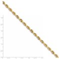 thumbnail image 2 of 10K Yellow Gold 5.0mm Diamond Cut Quadruple Rope Chain Bracelet 8 Inch, 2 of 5