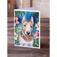 thumbnail image 2 of English Bull Terrier Luau Greeting Cards Pack of 8 7 in x 5 in, 2 of 3