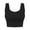 Black-bras, variant on Womens Crop Tank Bras Ribbed Thick Straps Pullover Workout Yoga Padded Tops Summer Fashion Supportive Casual Daily Bras M
