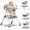 Gray, variant on HENG Co. 4 in 1 Baby High Chair, Convertible Foldable Feeding Chair for 6 Months to 3 Years Infants,Gray