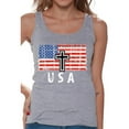 thumbnail image 1 of Awkward Styles Cross USA Women Tank Top Made in the USA Patriotic Shirt for Women 4th of July Party American Flag Women Tank Love USA Vintage USA Flag Top for Women Red White and Blue, 1 of 4