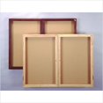 thumbnail image 2 of Ghent Traditional Enclosed 2-Door Fabric Bulletin Board, 36" x 60", Gray, Satin Aluminum Frame, 2 of 4