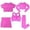 Hot Pink, variant on 5 Piece Yoga Set For Women, Complete Workout Outfit Gym Sets With Comfortable Stretch, Yoga Pants With Pockets, 2 Piece Sport Outfit, Pilates Athletic Active Wear